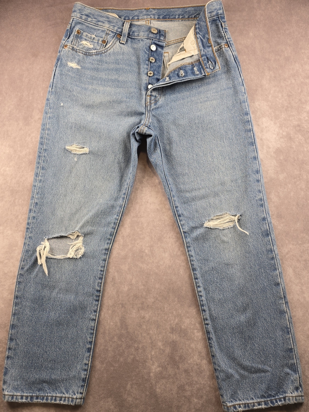Levi’s 501 High Rise Distressed Straight Jeans W28 L26